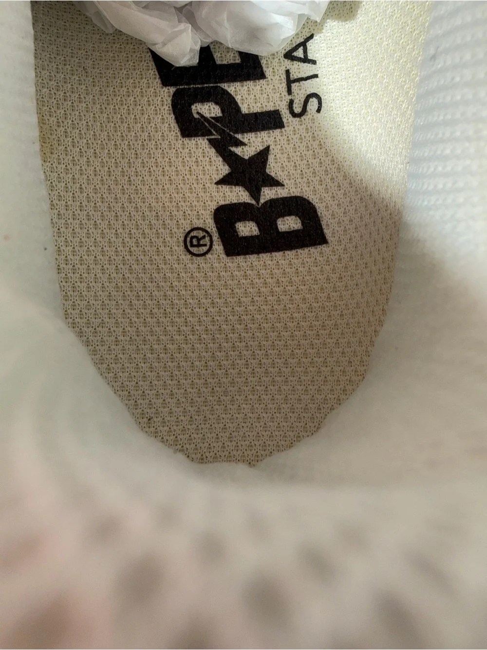 Size 9- A Bathing Ape Sk8 Sta White Metallic Silver BAPE SB